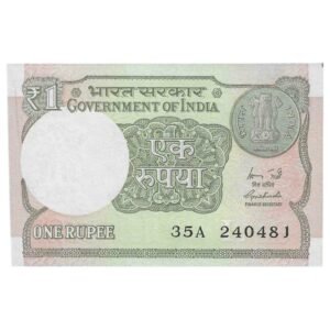 A-60 ~ 1 RUPEE NOTE ~ R MEHRISHI ~ 2015 ~ INSET "L" ~ PREFIX "A" ~  DATE : 24th APRIL 81