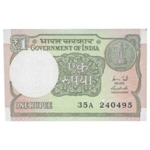 A-60 ~ 1 RUPEE NOTE ~ R MEHRISHI ~ 2015 ~ INSET "L" ~ PREFIX "A" ~  DATE : 24th APRIL 95