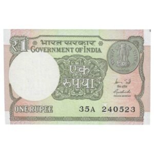 A-60 ~ 1 RUPEE NOTE ~ R MEHRISHI ~ 2015 ~ INSET "L" ~ PREFIX "A" ~  DATE : 24th MAY 23