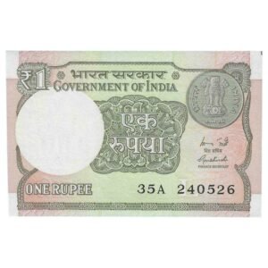 A-60 ~ 1 RUPEE NOTE ~ R MEHRISHI ~ 2015 ~ INSET "L" ~ PREFIX "A" ~  DATE : 24th MAY 26