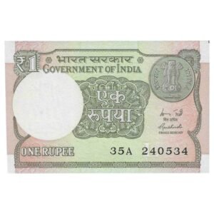 A-60 ~ 1 RUPEE NOTE ~ R MEHRISHI ~ 2015 ~ INSET "L" ~ PREFIX "A" ~  DATE : 24th MAY 34
