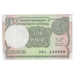 A-60 ~ 1 RUPEE NOTE ~ R MEHRISHI ~ 2015 ~ INSET "L" ~ PREFIX "A" ~ DATE : 24th FEBRUARY 98