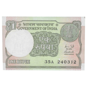 A-60 ~ 1 RUPEE NOTE ~ R MEHRISHI ~ 2015 ~ INSET "L" ~ PREFIX "A" ~ DATE : 24th MARCH 12