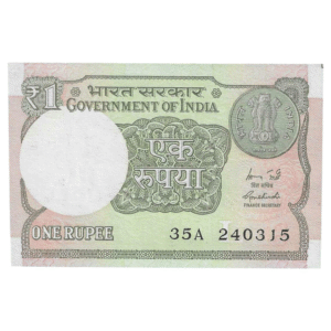 A-60 ~ 1 RUPEE NOTE ~ R MEHRISHI ~ 2015 ~ INSET "L" ~ PREFIX "A" ~ DATE : 24th MARCH 15