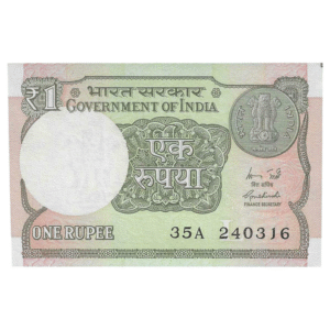 A-60 ~ 1 RUPEE NOTE ~ R MEHRISHI ~ 2015 ~ INSET "L" ~ PREFIX "A" ~ DATE : 24th MARCH 16