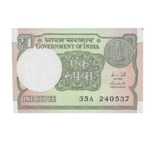 A-60 ~ 1 RUPEE NOTE ~ R MEHRISHI ~ 2015 ~ INSET "L" ~ PREFIX "A" ~  DATE : 24th MAY 37
