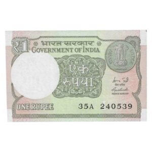 A-60 ~ 1 RUPEE NOTE ~ R MEHRISHI ~ 2015 ~ INSET "L" ~ PREFIX "A" ~  DATE : 24th MAY 39
