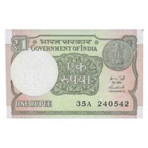 A-60 ~ 1 RUPEE NOTE ~ R MEHRISHI ~ 2015 ~ INSET "L" ~ PREFIX "A" ~  DATE : 24th MAY 42
