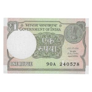 A-61 ~ 1 RUPEE NOTE ~ RATAN P WATAL ~ 2016 ~ INSET "L" ~ PREFIX "A" ~  DATE : 24th MAY 78