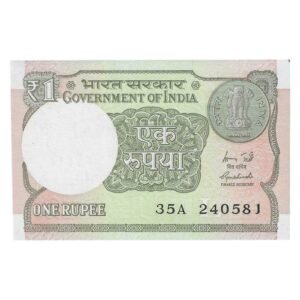 A-60 ~ 1 RUPEE NOTE ~ R MEHRISHI ~ 2015 ~ INSET "L" ~ PREFIX "A" ~  DATE : 24th MAY 81