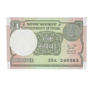 A-60 ~ 1 RUPEE NOTE ~ R MEHRISHI ~ 2015 ~ INSET "L" ~ PREFIX "A" ~  DATE : 24th MAY 83