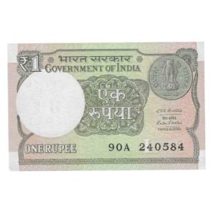 A-61 ~ 1 RUPEE NOTE ~ RATAN P WATAL ~ 2016 ~ INSET "L" ~ PREFIX "A" ~  DATE : 24th MAY 84