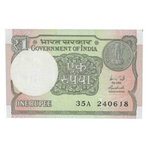 A-60 ~ 1 RUPEE NOTE ~ R MEHRISHI ~ 2015 ~ INSET "L" ~ PREFIX "A" ~  DATE : 24th JUNE 18