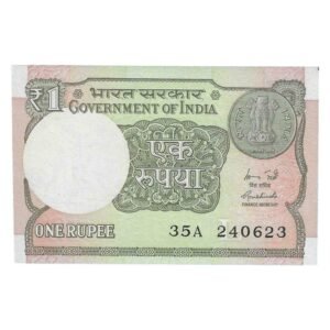 A-60 ~ 1 RUPEE NOTE ~ R MEHRISHI ~ 2015 ~ INSET "L" ~ PREFIX "A" ~  DATE : 24th JUNE 23