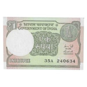A-60 ~ 1 RUPEE NOTE ~ R MEHRISHI ~ 2015 ~ INSET "L" ~ PREFIX "A" ~  DATE : 24th JUNE 34