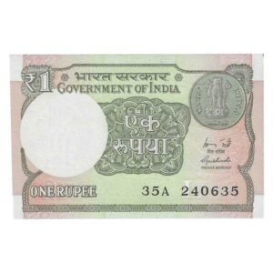 A-60 ~ 1 RUPEE NOTE ~ R MEHRISHI ~ 2015 ~ INSET "L" ~ PREFIX "A" ~  DATE : 24th JUNE 35
