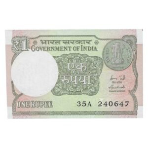 A-60 ~ 1 RUPEE NOTE ~ R MEHRISHI ~ 2015 ~ INSET "L" ~ PREFIX "A" ~  DATE : 24th JUNE 47