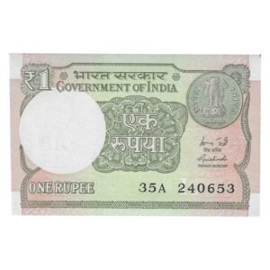 A-60 ~ 1 RUPEE NOTE ~ R MEHRISHI ~ 2015 ~ INSET "L" ~ PREFIX "A" ~  DATE : 24th JUNE 53