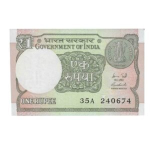 A-60 ~ 1 RUPEE NOTE ~ R MEHRISHI ~ 2015 ~ INSET "L" ~ PREFIX "A" ~  DATE : 24th JUNE 74