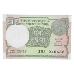 A-60 ~ 1 RUPEE NOTE ~ R MEHRISHI ~ 2015 ~ INSET "L" ~ PREFIX "A" ~  DATE : 24th JUNE 82
