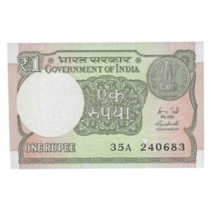 A-60 ~ 1 RUPEE NOTE ~ R MEHRISHI ~ 2015 ~ INSET "L" ~ PREFIX "A" ~  DATE : 24th JUNE 83