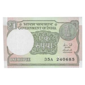 A-60 ~ 1 RUPEE NOTE ~ R MEHRISHI ~ 2015 ~ INSET "L" ~ PREFIX "A" ~  DATE : 24th JUNE 85