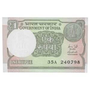A-60 ~ 1 RUPEE NOTE ~ R MEHRISHI ~ 2015 ~ INSET "L" ~ PREFIX "A" ~  DATE : 24th JULY 98