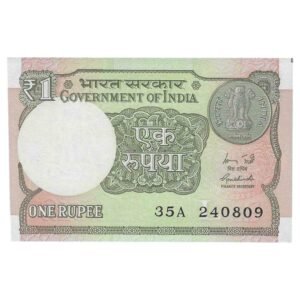 A-60 ~ 1 RUPEE NOTE ~ R MEHRISHI ~ 2015 ~ INSET "L" ~ PREFIX "A" ~  DATE : 24th AUGUST 09