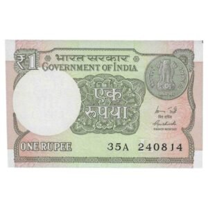 A-60 ~ 1 RUPEE NOTE ~ R MEHRISHI ~ 2015 ~ INSET "L" ~ PREFIX "A" ~  DATE : 24th AUGUST 14