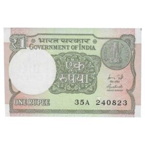 A-60 ~ 1 RUPEE NOTE ~ R MEHRISHI ~ 2015 ~ INSET "L" ~ PREFIX "A" ~  DATE : 24th AUGUST 23