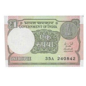 A-60 ~ 1 RUPEE NOTE ~ R MEHRISHI ~ 2015 ~ INSET "L" ~ PREFIX "A" ~  DATE : 24th AUGUST 42