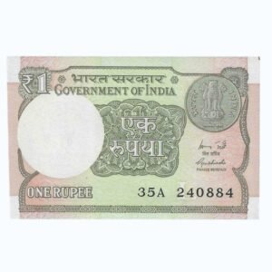 A-60 ~ 1 RUPEE NOTE ~ R MEHRISHI ~ 2015 ~ INSET "L" ~ PREFIX "A" ~  DATE : 24th AUGUST 84