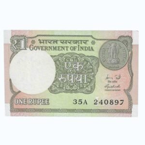A-60 ~ 1 RUPEE NOTE ~ R MEHRISHI ~ 2015 ~ INSET "L" ~ PREFIX "A" ~  DATE : 24th AUGUST 97