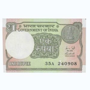 A-60 ~ 1 RUPEE NOTE ~ R MEHRISHI ~ 2015 ~ INSET "L" ~ PREFIX "A" ~  DATE : 24th SEPTEMBER 08