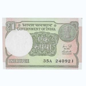 A-60 ~ 1 RUPEE NOTE ~ R MEHRISHI ~ 2015 ~ INSET "L" ~ PREFIX "A" ~  DATE : 24th SEPTEMBER 21