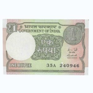 A-60 ~ 1 RUPEE NOTE ~ R MEHRISHI ~ 2015 ~ INSET "L" ~ PREFIX "A" ~  DATE : 24th SEPTEMBER 46