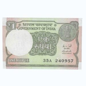 A-60 ~ 1 RUPEE NOTE ~ R MEHRISHI ~ 2015 ~ INSET "L" ~ PREFIX "A" ~  DATE : 24th SEPTEMBER 57