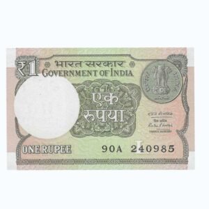 A-61 ~ 1 RUPEE NOTE ~ RATAN P WATAL ~ 2016 ~ INSET "L" ~ PREFIX "A" ~ DATE : 24th SEPTEMBER 85