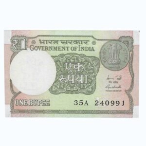 A-60 ~ 1 RUPEE NOTE ~ R MEHRISHI ~ 2015 ~ INSET "L" ~ PREFIX "A" ~  DATE : 24th SEPTEMBER 91