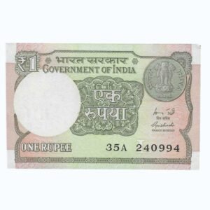 A-60 ~ 1 RUPEE NOTE ~ R MEHRISHI ~ 2015 ~ INSET "L" ~ PREFIX "A" ~  DATE : 24th SEPTEMBER 94