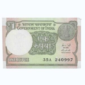 A-60 ~ 1 RUPEE NOTE ~ R MEHRISHI ~ 2015 ~ INSET "L" ~ PREFIX "A" ~  DATE : 24th SEPTEMBER 97