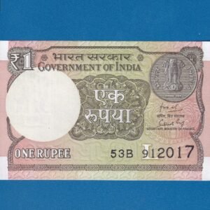 A-64 ~ 1 RUPEE NOTE ~ SUBHASH GARG ~ 2019 ~ INSET "L" ~ PREFIX "B"  ~ DATE : 9th JANUARY 2017