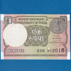A-64 ~ 1 RUPEE NOTE ~ SUBHASH GARG ~ 2019 ~ INSET "L" ~ PREFIX "B"  ~ DATE : 9th JANUARY 2018