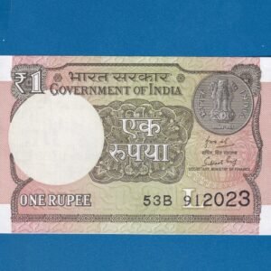 A-64 ~ 1 RUPEE NOTE ~ SUBHASH GARG ~ 2019 ~ INSET "L" ~ PREFIX "B"  ~ DATE : 9th JANUARY 2023