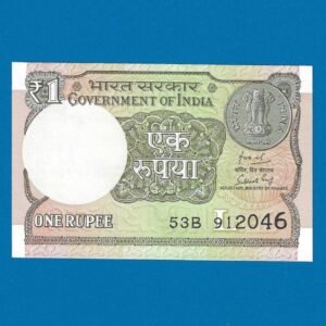 A-64 ~ 1 RUPEE NOTE ~ SUBHASH GARG ~ 2019 ~ INSET "L" ~ PREFIX "B"  ~ DATE : 9th JANUARY 2046