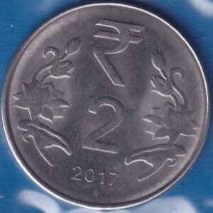 RID017E ~ 2 RUPEES ~ 2017 ~ FSS ~ FLORAL PATTERN ~ DEFINITIVE COIN ~ NOIDA MINT