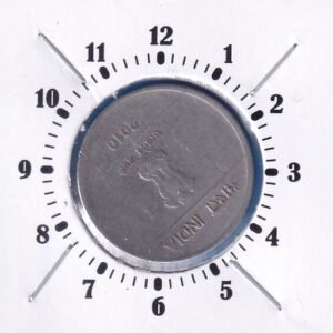 ERROR COIN ~ 5 O'clock ROTATION ~ 1 RUPEE ~ 2010 ~ KOLKATA MINT