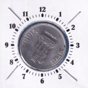 ERROR COIN ~ 5 O'clock ROTATION ~ 2 RUPEES ~ 2009 ~ NOIDA MINT