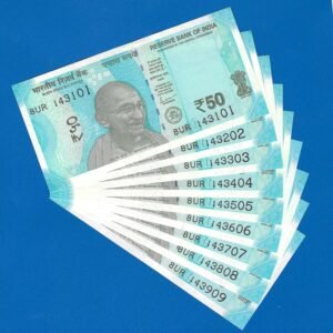F-097 ~ 50 RUPEES NOTES ~?SHAKTIKANT DAS ~ HAMPI ~ 2023 ~ INSET ?L? ~ 143101 TO 143909 (9 NOTES SET)