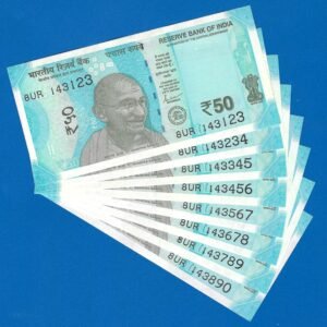 F-097 ~ 50 RUPEES NOTES ~?SHAKTIKANT DAS ~ HAMPI ~ 2023 ~ INSET ?L? ~ 143123 TO 143890 (8 NOTES SET)